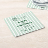 Margs & Huwelijk Retro Bachelorette Bruidsmeisjesf Kartonnen Onderzetters (Schuin)