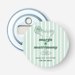 Margs & Huwelijk Retro Bachelorette Bruiloftsfeest Button Flesopener