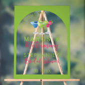 Margs & Huwelijk Retro Bruidsfeest Acryl Bord (Neutraal)