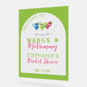 Margs & Huwelijk Retro Vrijgezellenfeest Acryl Bord (Hoek)