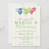 Margs & Huwelijk Roze Mintgroene Bruiloftfeest Kaart (Voorkant)