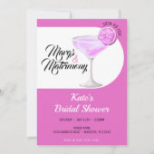 Margs & Huwelijk Roze & Wit Vrijgezellenfeest Kaart (Voorkant)