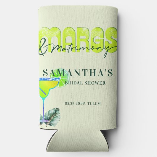 Margs Huwelijk Tequila Bruidsfeest Bach Welkom Seltzer Blikjeskoeler (Achterkant)