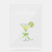 Margs Huwelijks Bruidsfeest Welkom Acrylaat Bord (Voorkant)
