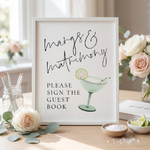 Margs Huwelijks Gastboek Handtekening Bruidsfeest Poster