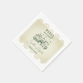 Margs Huwelijks Schedel Mexicaanse Feest Paar Brui Servet (Hoek)