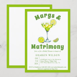 Margs & Huwelijkscocktail groen vrijgezellenfeest Kaart