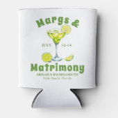 Margs & Huwelijkscocktail lime green bachelorette Blikjeskoeler (Voorkant)