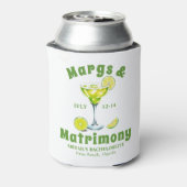 Margs & Huwelijkscocktail lime green bachelorette Blikjeskoeler (Blikje Achterkant)