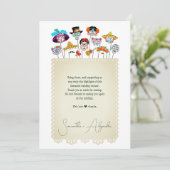 Margs & Huwelijksfeest Mexicaanse Koppel Bruiloft Bedankkaart (Staand voorkant)