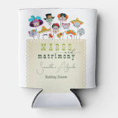 Margs & Huwelijksfeest Mexicaanse Koppel Bruiloft Blikjeskoeler (Voorkant)