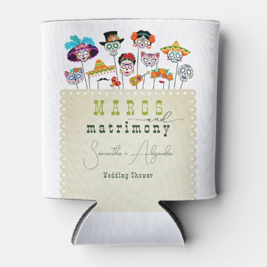 Margs & Huwelijksfeest Mexicaanse koppels Douche Blikjeskoeler (Voorkant)