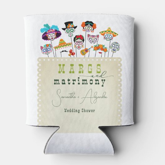 Margs & Huwelijksfeest Mexicaanse koppels Douche Blikjeskoeler (Achterkant)