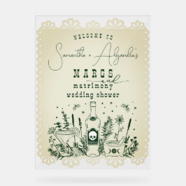 Margs Huwelijksfeest Schedelfeest Koppel Bruisfees Acryl Bord