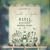 Margs Huwelijksfeest Schedelfeest Koppel Bruisfees Acryl Bord (Neutraal)