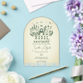 Margs Huwelijksschedel Mexicaanse Fiesta Paar Douc Acryl Uitnodigingen (Insitu (Huwelijk))