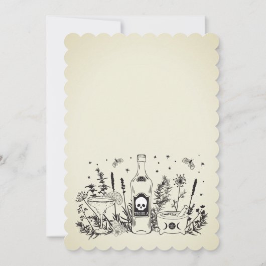 Margs Huwelijksschedel Mexicaanse Fiesta Paar Douc Kaart (Achterkant)