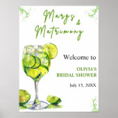 Margs & Martrimony Cocktail Vrijgezellenfeest Welk Poster (Voorkant)