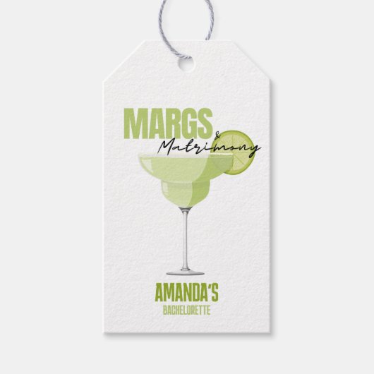 Margs & Matrimony Bachelorette Favorieten Cadeaulabel (Voorkant)