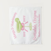 Margs & Matrimony Bachelorette Party Achtergrond Wandkleed (Voorkant)