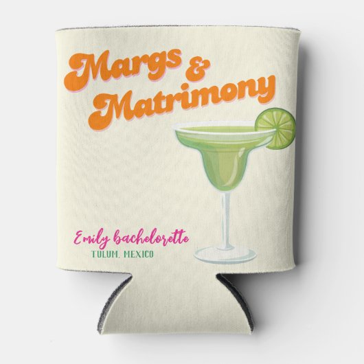 Margs & Matrimony Bachelorette Weekend feest Blikjeskoeler (Voorkant)