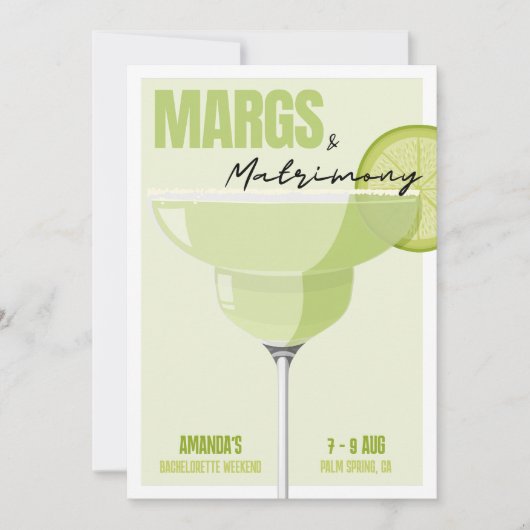 Margs & Matrimony Bachelorette Weekend Route Kaart (Voorkant)