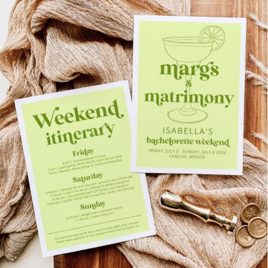 Margs & Matrimony Bachelorette Weekend Route Kaart