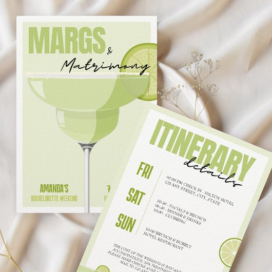 Margs & Matrimony Bachelorette Weekend Route Kaart