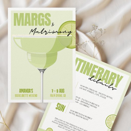 Margs & Matrimony Bachelorette Weekend Route Kaart