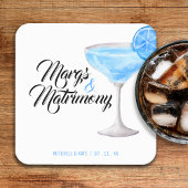 Margs & Matrimony Blauwe Bruidsmeisjesborrel Kartonnen Onderzetters