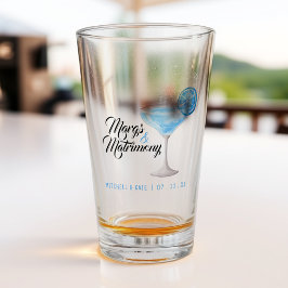 Margs & Matrimony Blauwe Margarita Bruiloftsfeest Glas