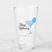 Margs & Matrimony Blauwe Margarita Bruiloftsfeest Glas (Voorkant)