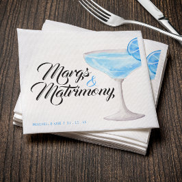 Margs & Matrimony Blue Margarita Vrijgezellenfeest Servet