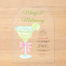 Margs & Matrimony Bruidsfeest Acryl Uitnodiging