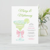 Margs & Matrimony Bruidsfeest uitnodiging (Staand voorkant)