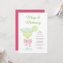 Margs & Matrimony Bruidsfeest uitnodiging