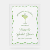 "Margs & Matrimony" Bruiloft Feest Welkomstbord Acryl Bord (Voorkant)