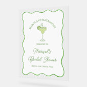 "Margs & Matrimony" Bruiloft Feest Welkomstbord Acryl Bord (Hoek)