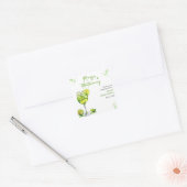 Margs & Matrimony Cocktail Bruidsfeest Dank Je Vierkante Sticker (Envelop)