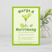 Margs & Matrimony cocktail groene bruidsdouche Kaart (Staand voorkant)