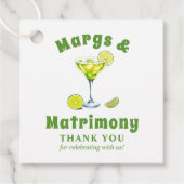 Margs & Matrimony cocktail vrijgezellenfeest Bedan Bedankjes Labels (Voorkant)