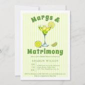 Margs & Matrimony cocktailstrepen vrijgezellenfees Kaart (Voorkant)