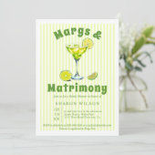 Margs & Matrimony cocktailstrepen vrijgezellenfees Kaart (Staand voorkant)