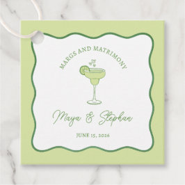 "Margs & Matrimony" Eenvoudige Limoen Margarita Br Bedankjes Labels