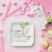 Margs & Matrimony Green Lime Bridal Shower Papieren Bordje (Feest)