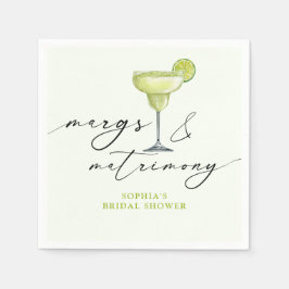 Margs & Matrimony Green Lime Bridal Shower Servet