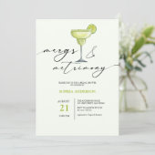 Margs & Matrimony Groen Lime Bruiloftsfeest Kaart (Staand voorkant)