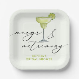 Margs & Matrimony Groen Limoen Bruiloftsfeest Papieren Bordje