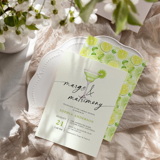 Margs & Matrimony Groen Limoen Vrijgezellenfeest Kaart