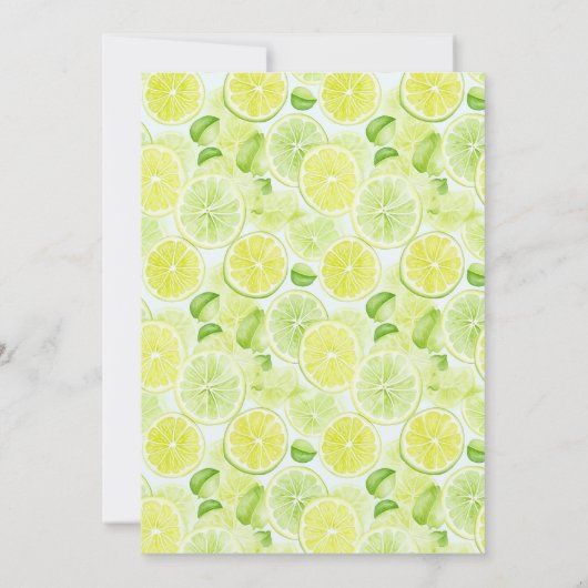 Margs & Matrimony Groen Limoen Vrijgezellenfeest Kaart (Achterkant)